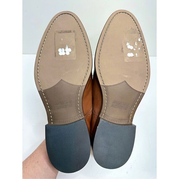 Johnston & Murphy Mens Stockton Plain Toe‎ Dress Brown Leather Shoes Size 10 - Picture 11 of 11